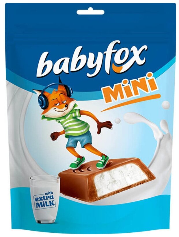 Конфеты шоколадные BABYFOX c молочной начинкой, 120г (КЕК804)