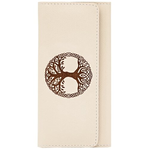 Кошелек BEREGY, фактура зернистая, бежевый