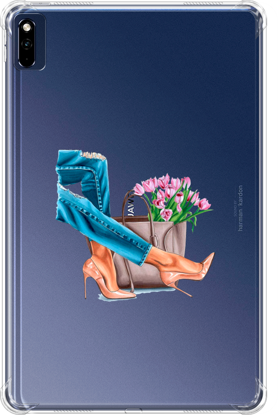 Противоударный силиконовый чехол для планшета Huawei MatePad 10.4 Каблучки