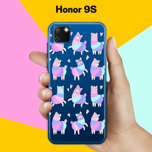 Силиконовый чехол Цветные ламы на Honor 9S