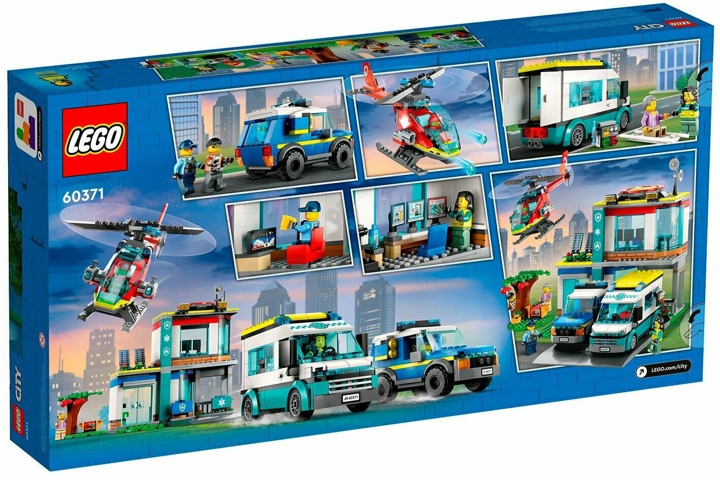 Конструктор детский LEGO City 60371 Штаб-квартира спасательных транспортных средств, 706 деталей, 6+