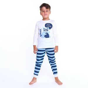 Пижама  Ohana kids, размер 26/98, синий, белый