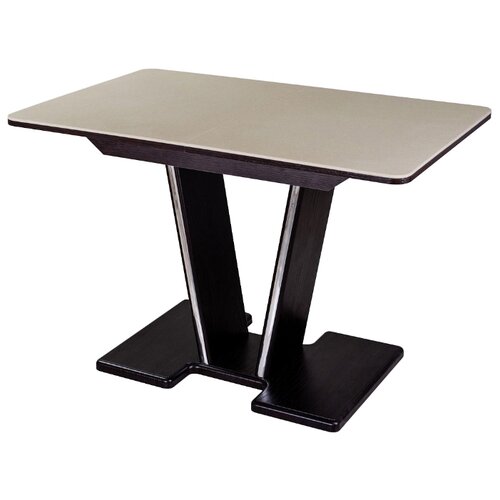 фото Стол кухонный домотека румба пр-1 км 03-1, раскладной, дхш: 120 х 80 см, длина в разложенном виде: 157 см, 06/вн бежевый/венге 03-1 вн венге