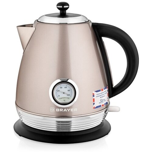 Чайник электрический 17Л 2200ВТ диск встр фильтр встроен термометр нерж сталь BRAYER новинка 574800₽