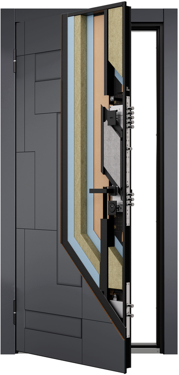 Дверь входная для квартиры Torex Ultimatum-М 950х2050, левый, тепло-шумоизоляция, антикоррозийная защита, замки 4-го класса защиты, серый/белый - фотография № 7