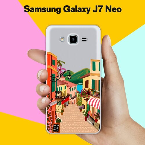 Силиконовый чехол на Samsung Galaxy J7 Neo Город 20 / для Самсунг Галакси Джей 7 Нео силиконовый чехол на samsung galaxy j7 neo медведь для самсунг галакси джей 7 нео