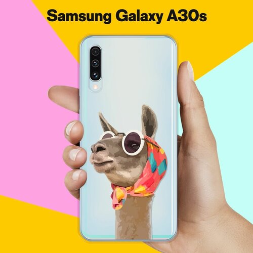 Силиконовый чехол Лама в очках на Samsung Galaxy A30s силиконовый чехол лама в очках на samsung galaxy a21s
