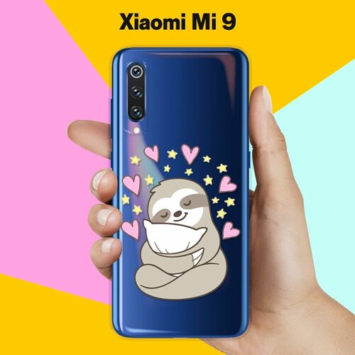 Силиконовый чехол Ленивец на Xiaomi Mi 9 силиконовый чехол на xiaomi mi 9 сяоми ми 9 с 3d принтом beatles stickers прозрачный