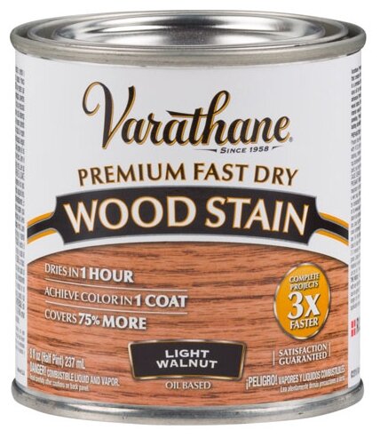 "Морилка - Масло Для Дерева Varathane Premium Fast Dry Wood Stain светлый орех 0,236 л"