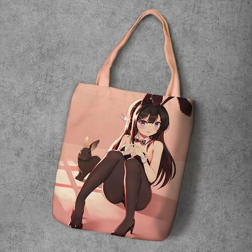 фото Сумка шоппер anime dakimakura, фактура рельефная, мультиколор