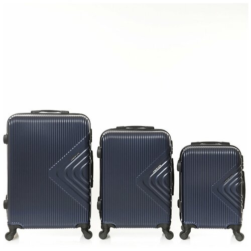 комплект чемоданов yel 682 3 шт 90 л размер s m l лиловый Комплект чемоданов Feybaul, синий
