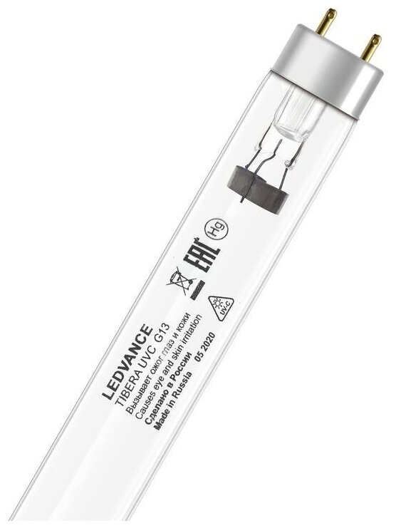 Лампа бактерицидная с УФ-С излучением TIBERA UVC T8 30W G13 LEDVANCE 4058075499249 (10шт.)