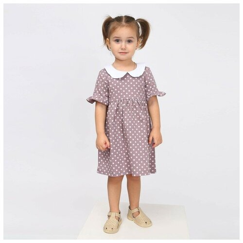 Платье для девочки, цвет коричневый, рост 110-116 см