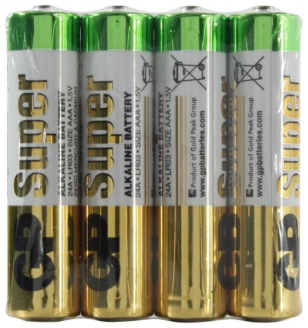 Батарейка GP Super Alkaline 24ARS-2SB4, типоразмер ААА, 4 шт