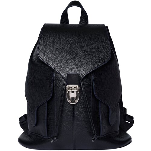 фото Женский кожаный рюкзак cns-coins gwen (чёрный) caviar из натуральной кожи