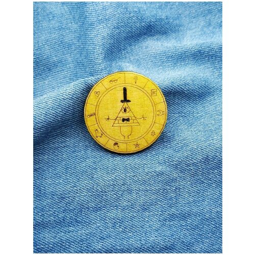 фото Билл шифр, гравити фолз, билл, значок деревянный, брошь на одежду, значок на рюкзак нет бренда