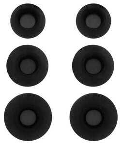 Krutoff / Комплект амбушюр Krutoff для наушников (3 пары, размер S, M, L) черные