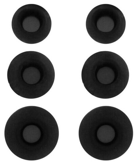 Krutoff / Комплект амбушюр Krutoff для наушников (3 пары размер S M L) черные