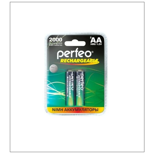 Perfeo Батарейки AA2000mAh/2BL, 2 штуки в блистере аккумуляторы nimh aa 2500mah smartbuy 2шт в блистере