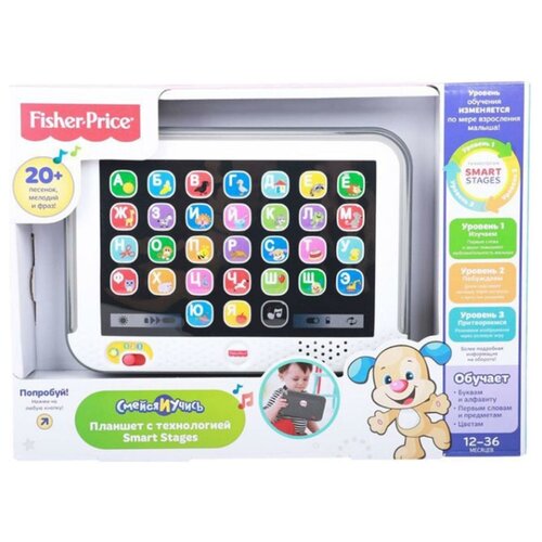 фото Fisher-price "смейся и учись" - обучающий планшет с технологией smart stages