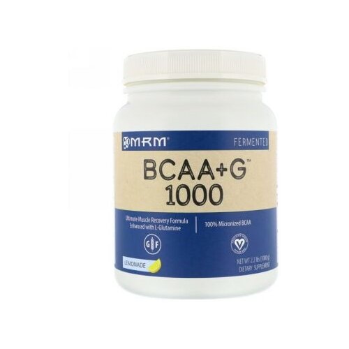 BCAA MRM BCAA+G 1000, лимонад, 1000 гр.