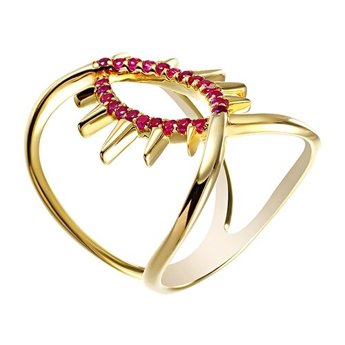 фото Element47 кольцо из серебра 925 пробы с кубическим цирконием 20071r_ko_001_yg, размер 17.75