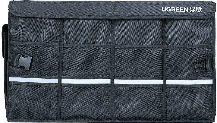 Органайзер для багажника UGREEN LP256 (80710) Car Trunk Organizer 55L Oxford+Aluminium Alloy. Цвет: черный