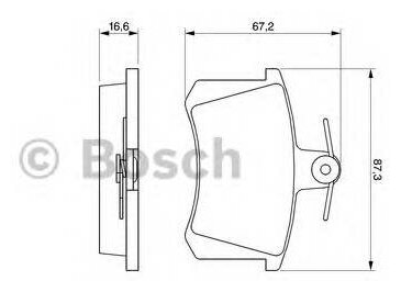 Колодки дисковые задние для audi 80/90/100/200 89, fiat croma 1.6-2.5td 85-96 Bosch 0986494059