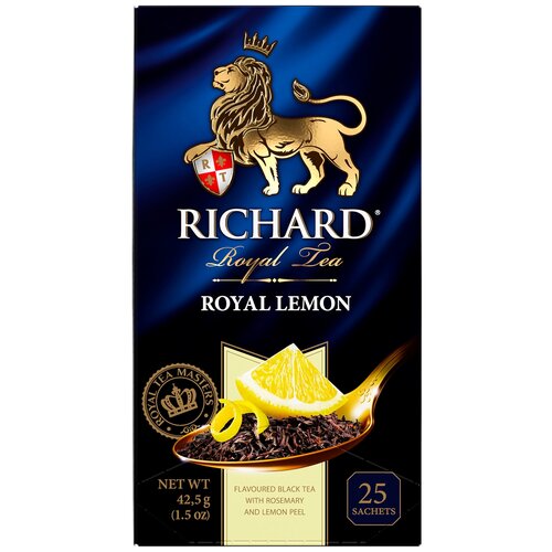 Чай Richard Royal Lemon черный с лимоном 25 пакетиков, 1423041