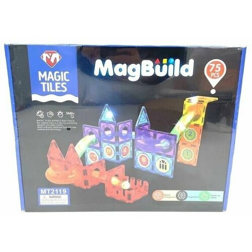 магнитный конструктор mag build веселый городок 75 деталей Магнитный Конструктор MagBuild 75 деталей
