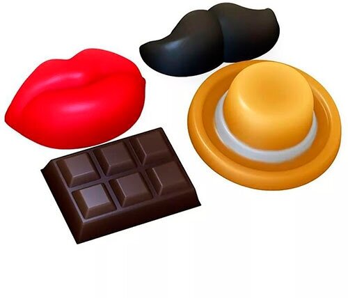 Форма для шоколада, "Усы, губы, шоколадка" (Выдумщики)