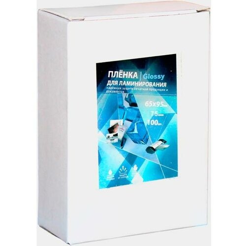 Плёнка для ламинирования Bulros 65х95 мм 75 мкм глянцевая 100 шт 172₽