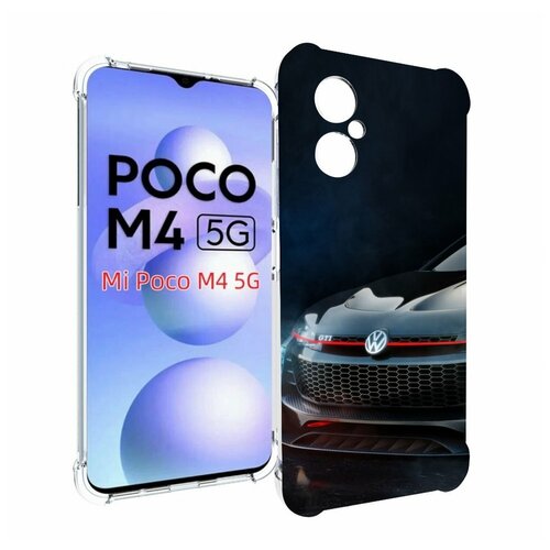 Чехол MyPads volkswagen фольскваген 2 мужской для Xiaomi Poco M4 5G задняя-панель-накладка-бампер