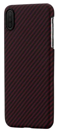 Чехол PITAKA MagEZ Case для iPhone Xs Max бордовый карбон Twill (KI9003XM)