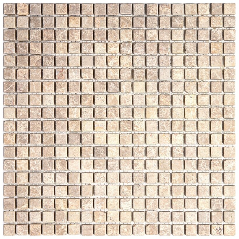 Мозаика из натурального мрамора Natural Mosaic 7M036-15T-(Emperador-Light) бежевый светлый квадрат матовый