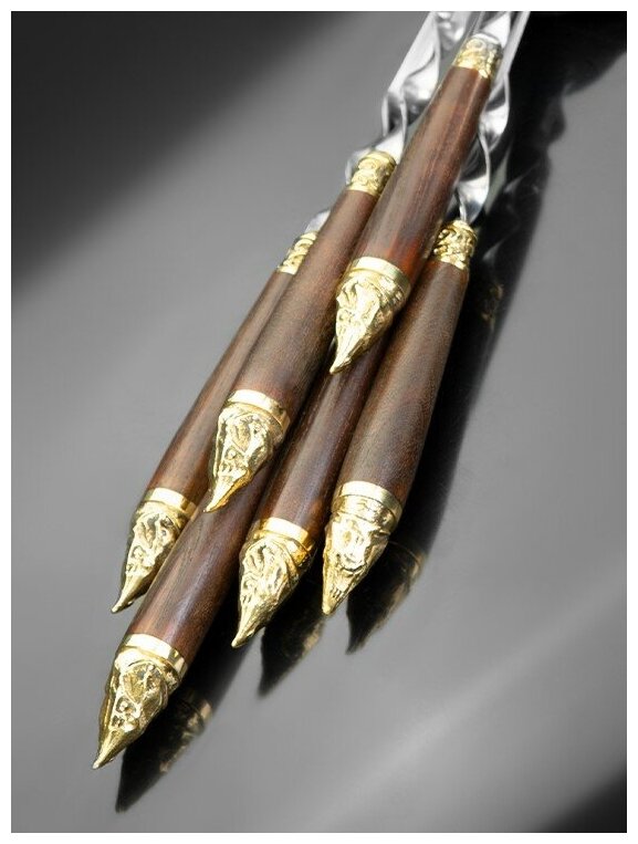 Подарочный набор шампуров "Осётр". Шампуры с деревянной ручкой подарочные PREMIUM - фотография № 5