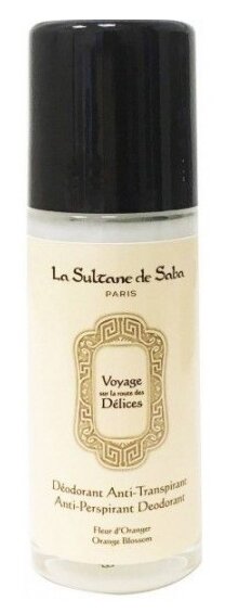 La Sultane de Saba Дезодорант-антиперспирант Orange Blossom, ролик, флакон, 50 мл, 50 г