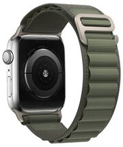 Тканевый ремешок для Apple Watch 42/44/45/49mm, series 1 2 3 4 5 6 7 8 /SE/SE 2022, Apple Watch Ultra (для эпл вотч) хаки