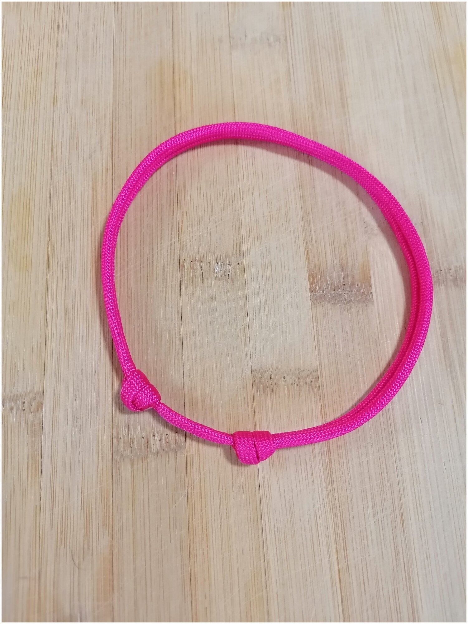 Шнурок для адресника, розовый, размер L - 40-60 см - фотография № 2