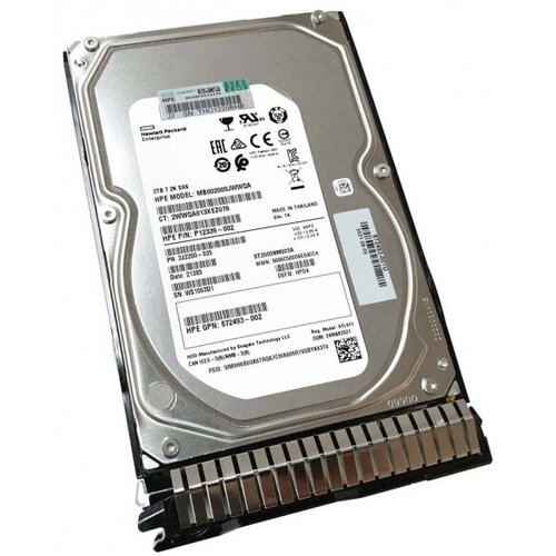 Жесткий диск HP 872485-S21 2Tb 7200 SAS 35 HDD 4019000₽