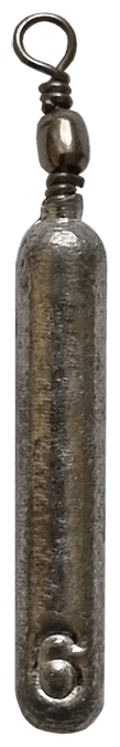 Набор рыболовных грузил "Палочка на вертлюге" 4, 6, 8, 10, 12, 14гр по 10шт (всего 60шт) в органайзере, дропшот, отводной поводок - фотография № 5