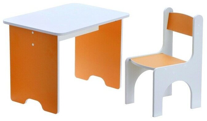 Комплект детской мебели «Бело-оранжевый»