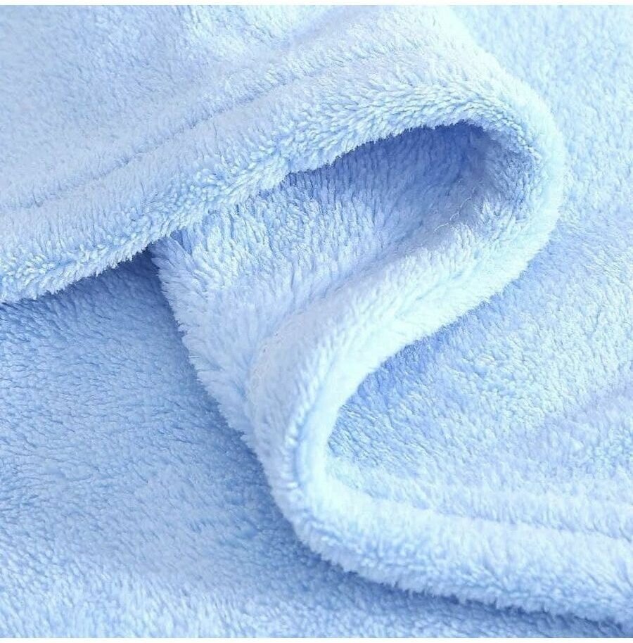 полотенце детское банное с капюшоном Синяя Уточка - фотография № 3
