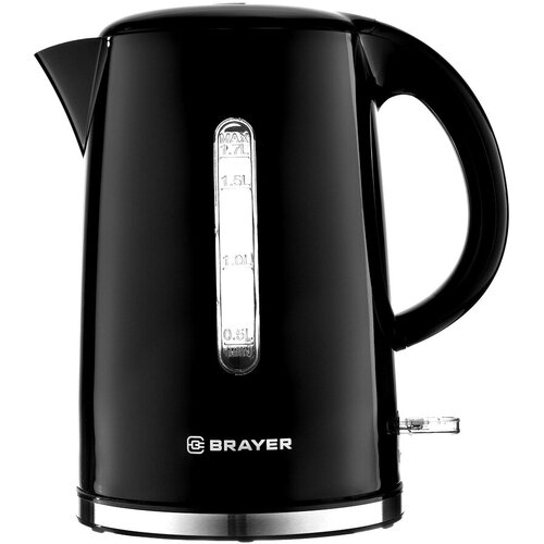 Чайник электрический 17Л 2200ВТ диск встроен фильтр пластик черн BRAYER новинка 323700₽