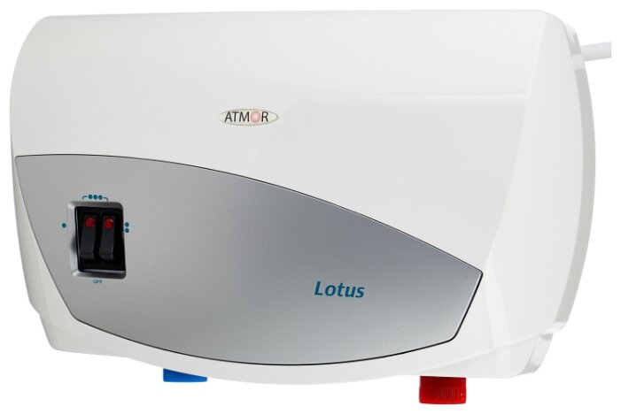 Проточный электрический водонагреватель Atmor Lotus 3.5 кран