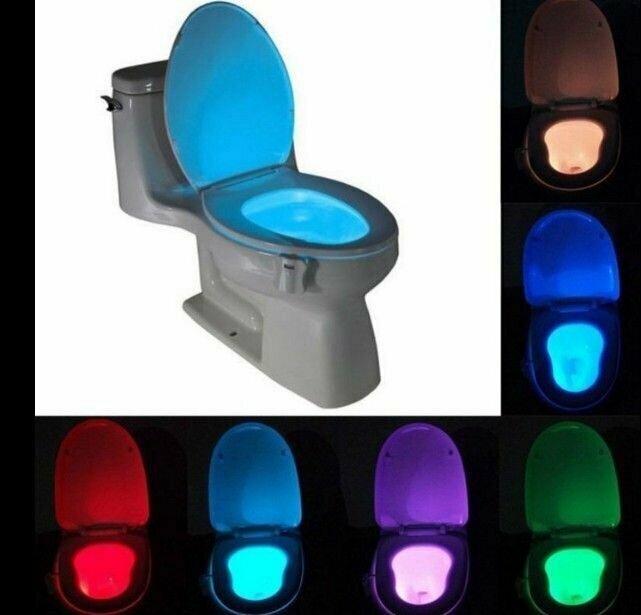 LED подсветка для унитаза и ванной с датчиком движения и освещённости, умный ночник - фотография № 1