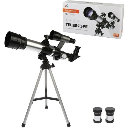 аксессуары наша игрушка 40f400 серый черный Телескоп Наша игрушка (C2158) серый/черный