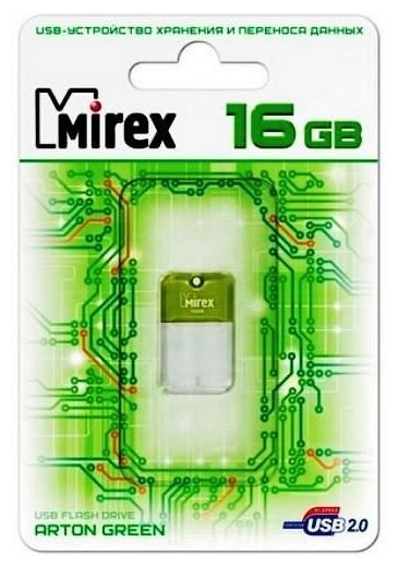 USB-накопитель Mirex 16GB, USB 2.0 (белый)