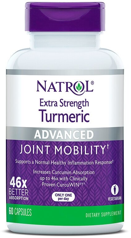 Natrol Extra Strenght Turmeric капс., 100 г, 60 шт.