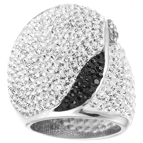 фото Jv кольцо с фианитами из серебра rs0301-003-wg, размер 17